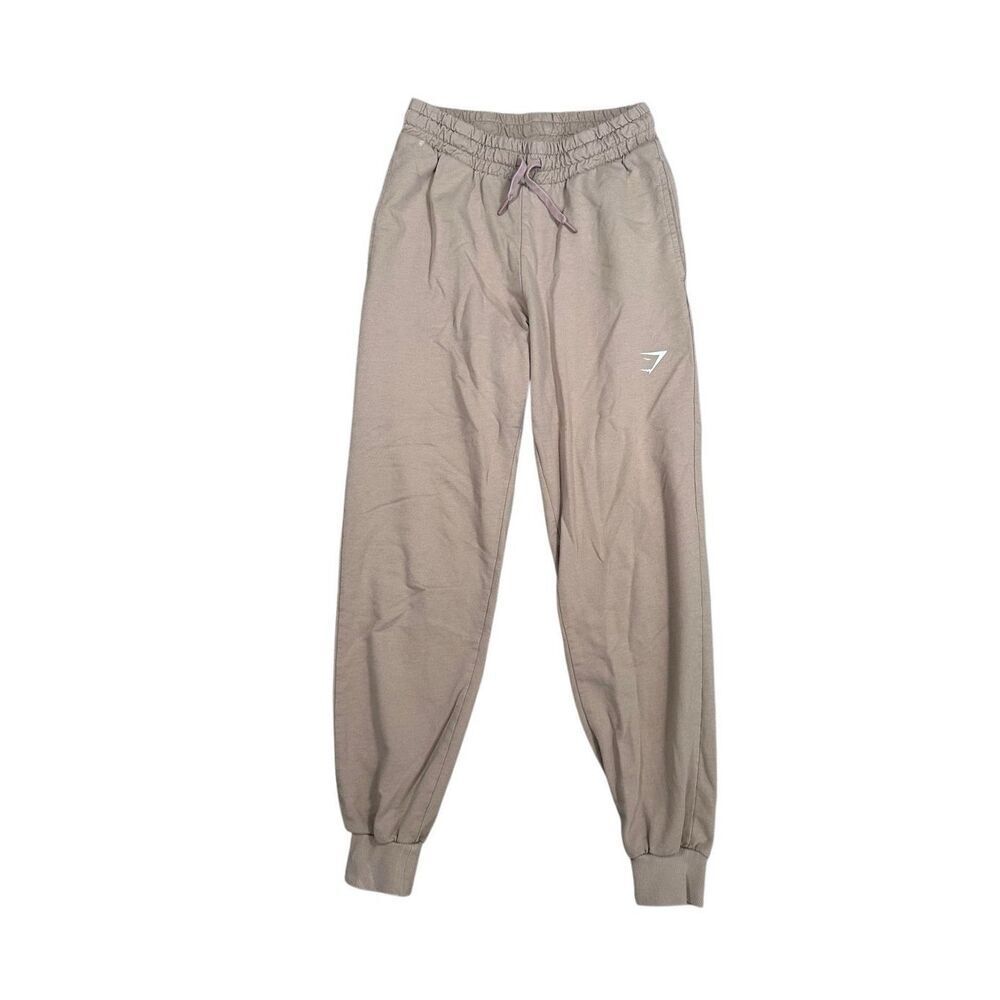 Gymshark Training Joggers Beige Pink Women’s XS Pull on Sweatpants Gym Lifting